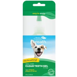 TropiClean Fresh Breath No Brushing Clean Teeth Dental & Oral Care Gel for Dogs