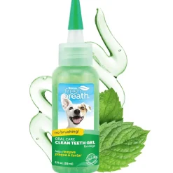 TropiClean Fresh Breath No Brushing Clean Teeth Dental & Oral Care Gel for Dogs
