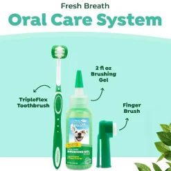 TropiClean Fresh Breath Oral Care Kit for Small & Medium Dogs