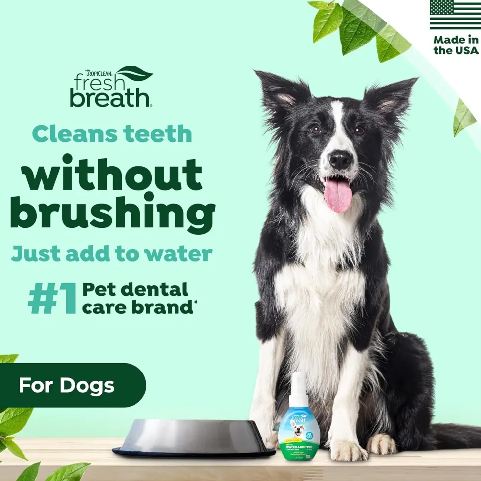 TropiClean Fresh Breath Oral Care Water Additive for Dogs (2.2 oz)