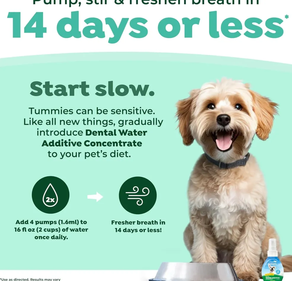 TropiClean Fresh Breath Oral Care Water Additive for Dogs (2.2 oz)