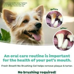 Tropiclean Fresh Breath Oral Car Clean Teeth Peanut Butter Flavored Gel for Dogs (2 oz)