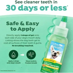 Tropiclean Fresh Breath Oral Car Clean Teeth Peanut Butter Flavored Gel for Dogs (2 oz)