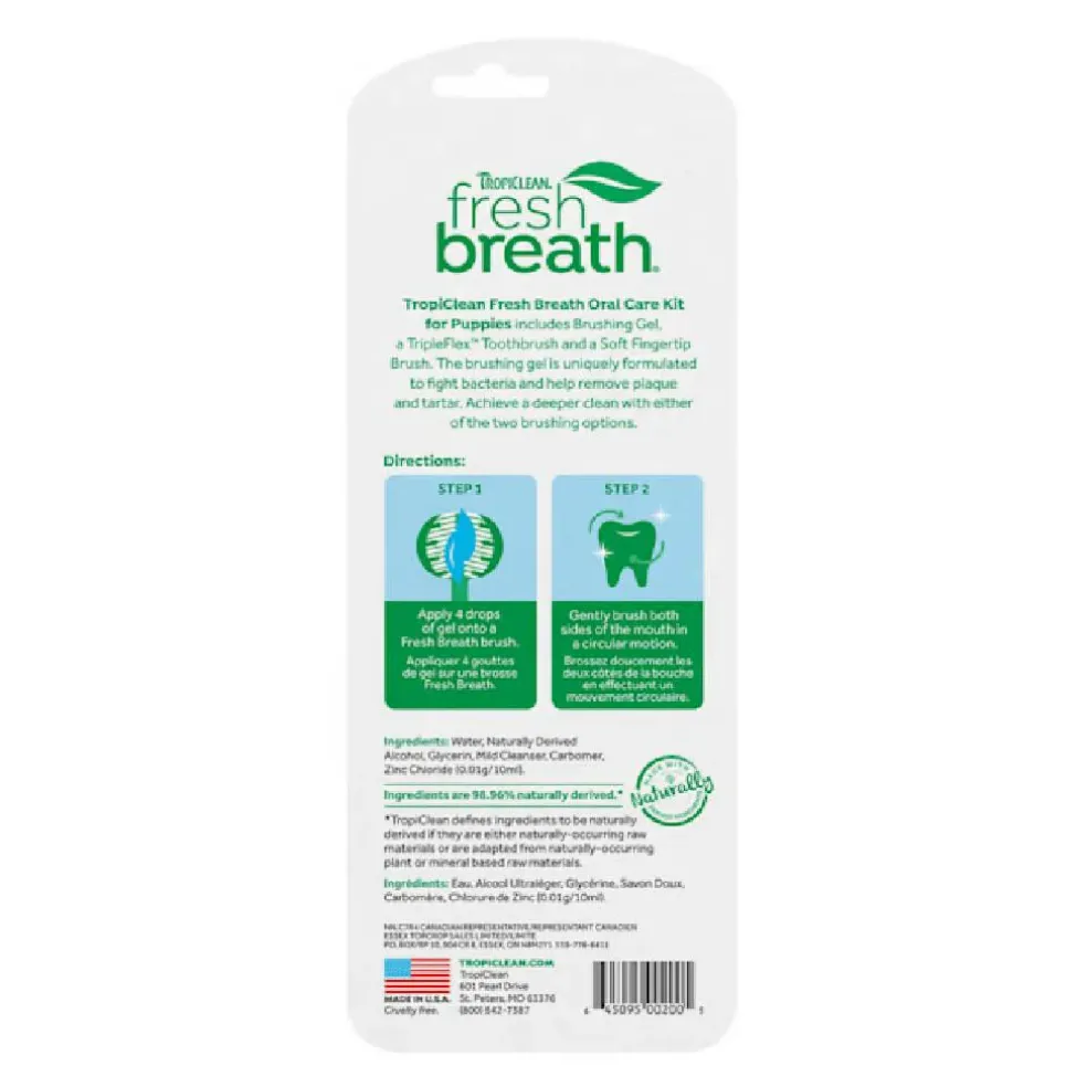 TropiClean Fresh Breath Oral Care Kit for Puppies, 2oz