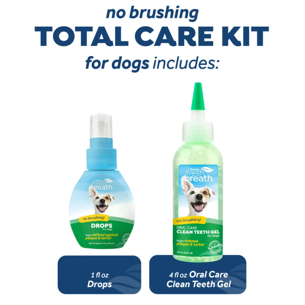 TropiClean Fresh Breath Total Care Oral Gel Kit for Dogs