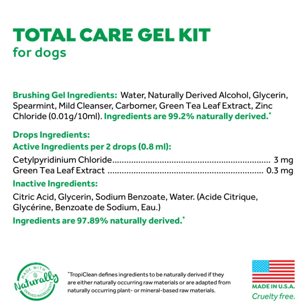 TropiClean Fresh Breath Total Care Oral Gel Kit for Dogs
