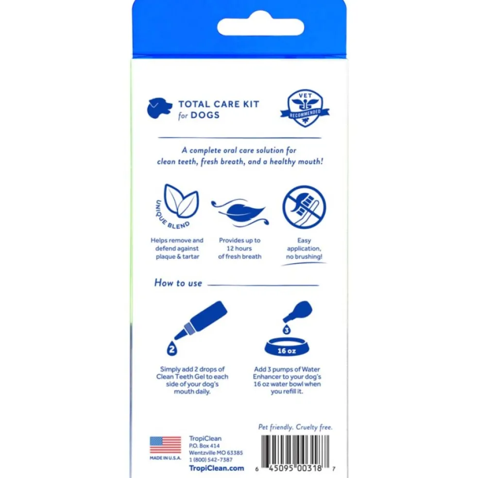 TropiClean Fresh Breath Total Care Oral Gel Kit for Dogs