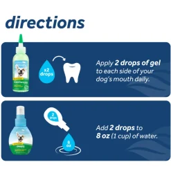 TropiClean Fresh Breath Total Care Oral Gel Kit for Dogs