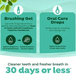 TropiClean Fresh Breath Total Care Dental Kit for Dogs