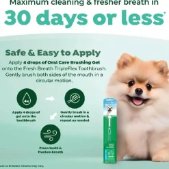TropiClean Fresh Breath Triple Flex Toothbrush for Small & Medium Dogs