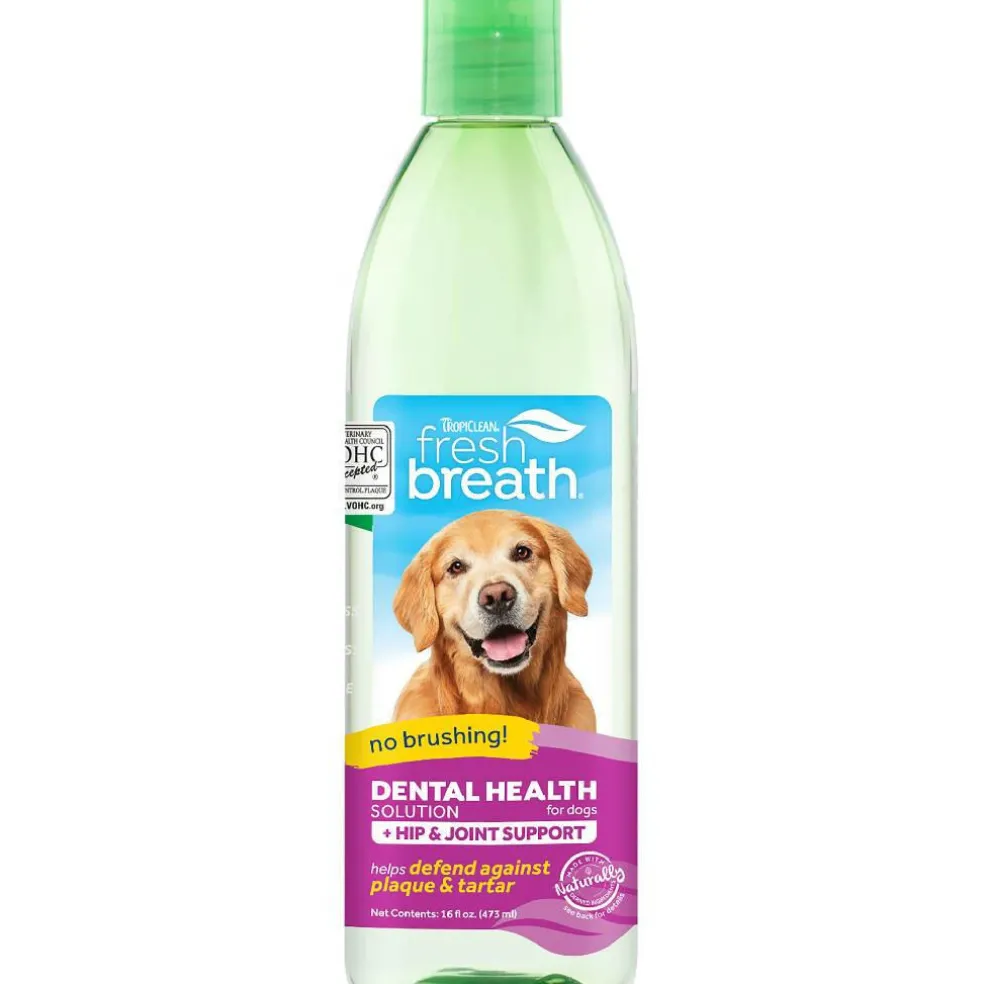 Tropiclean Fresh Breath Water Additive Plus Hip & Joint Support for Dogs
