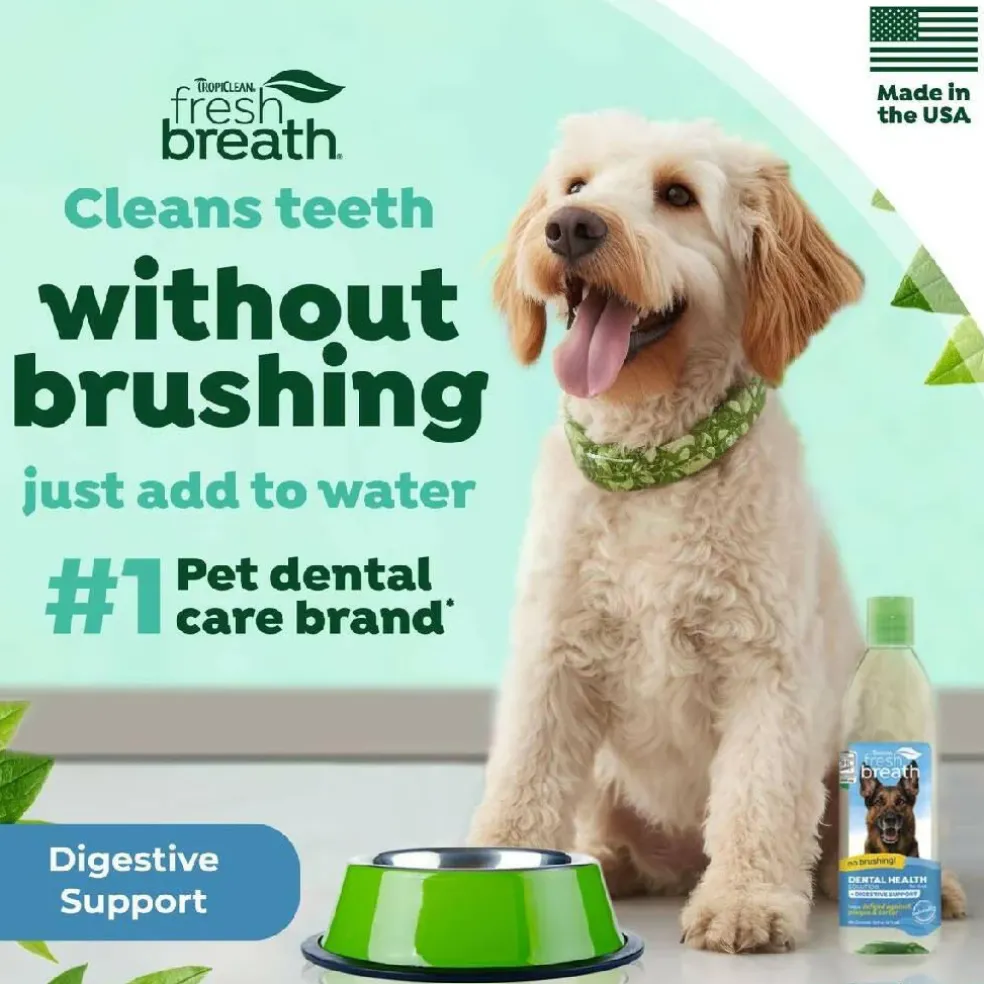 Tropiclean Fresh Breath Water Additive with Digestive Support (16 oz)