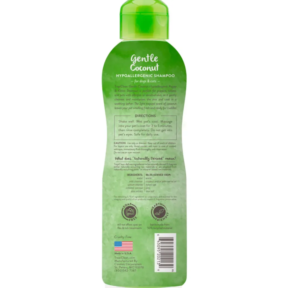 TropiClean Gentle Coconut Hypoallergenic Puppy & Kitten Shampoo
