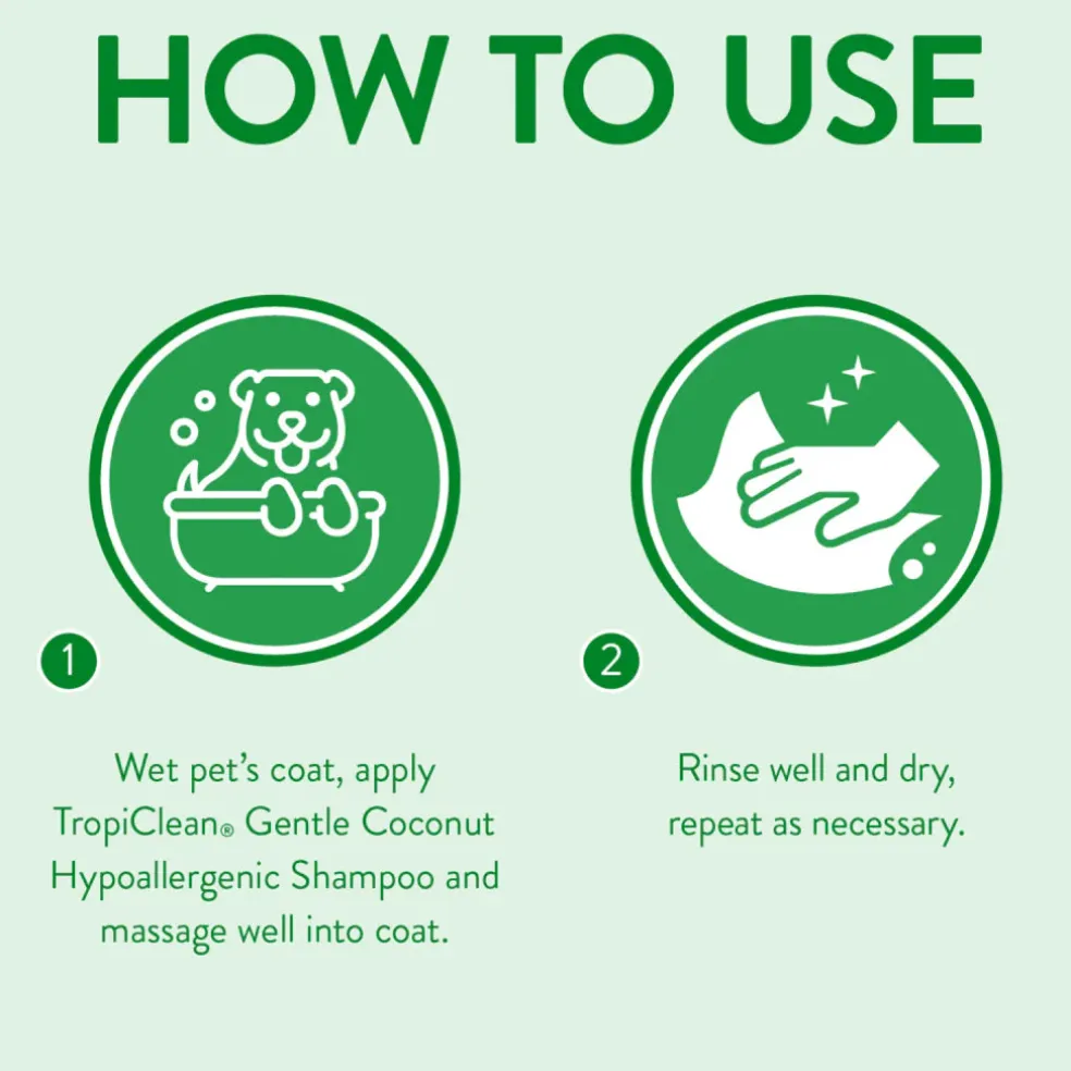 TropiClean Gentle Coconut Hypoallergenic Puppy & Kitten Shampoo