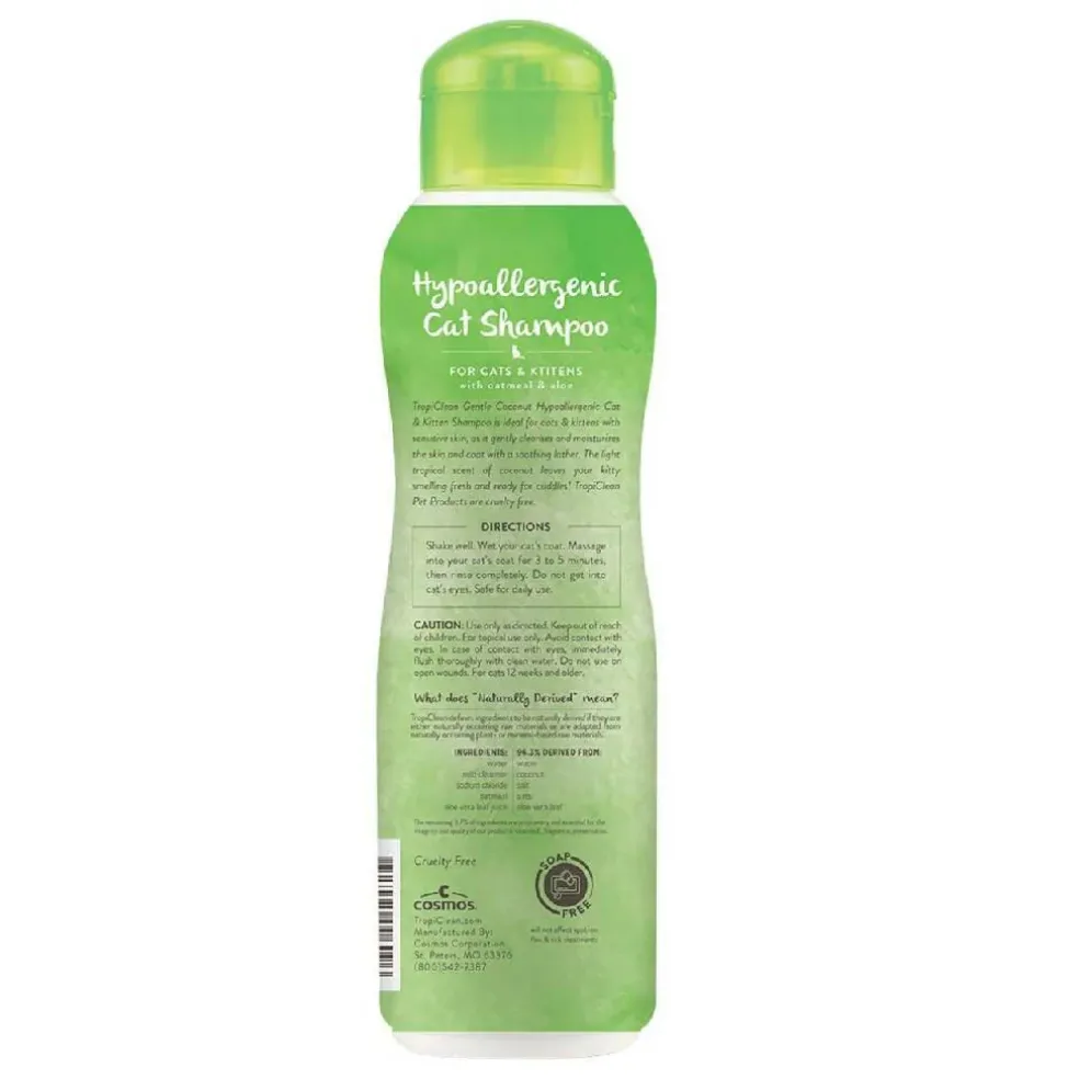 TropiClean Gentle Coconut Hypoallergenic Cat & Kitten Shampoo (12oz)