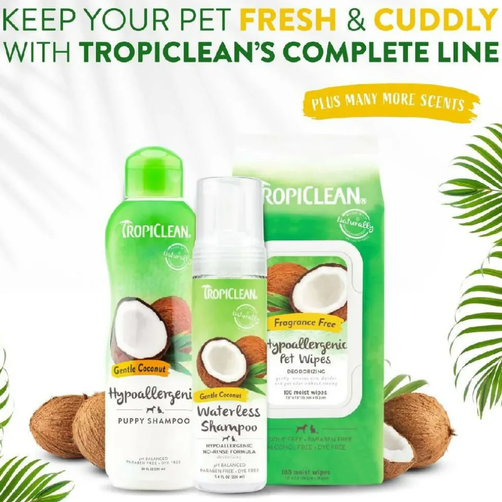 TropiClean Gentle Coconut Hypoallergenic Cat & Kitten Shampoo (12oz)