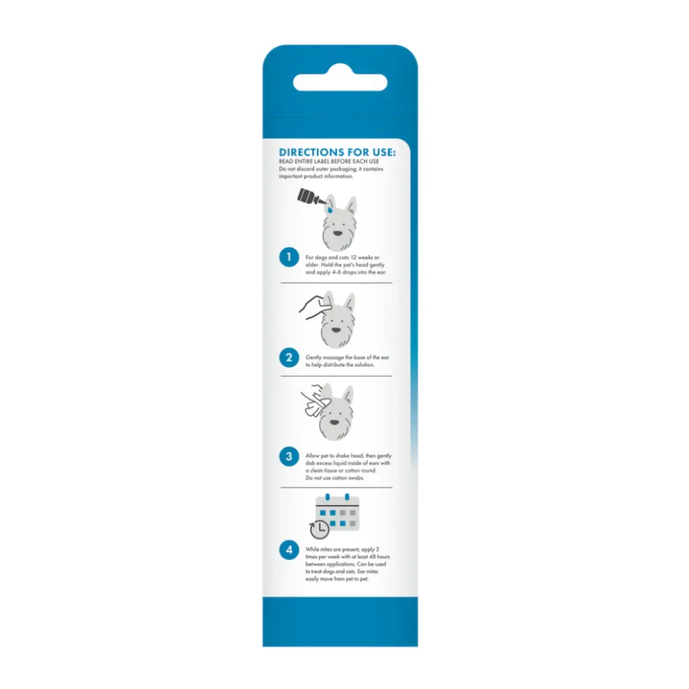 TropiClean HomeVet Ear Mite Treatment For Dogs & Cats (2 oz)