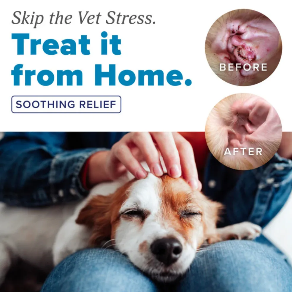 TropiClean HomeVet Medicated Dog Ear Drops (2 oz)