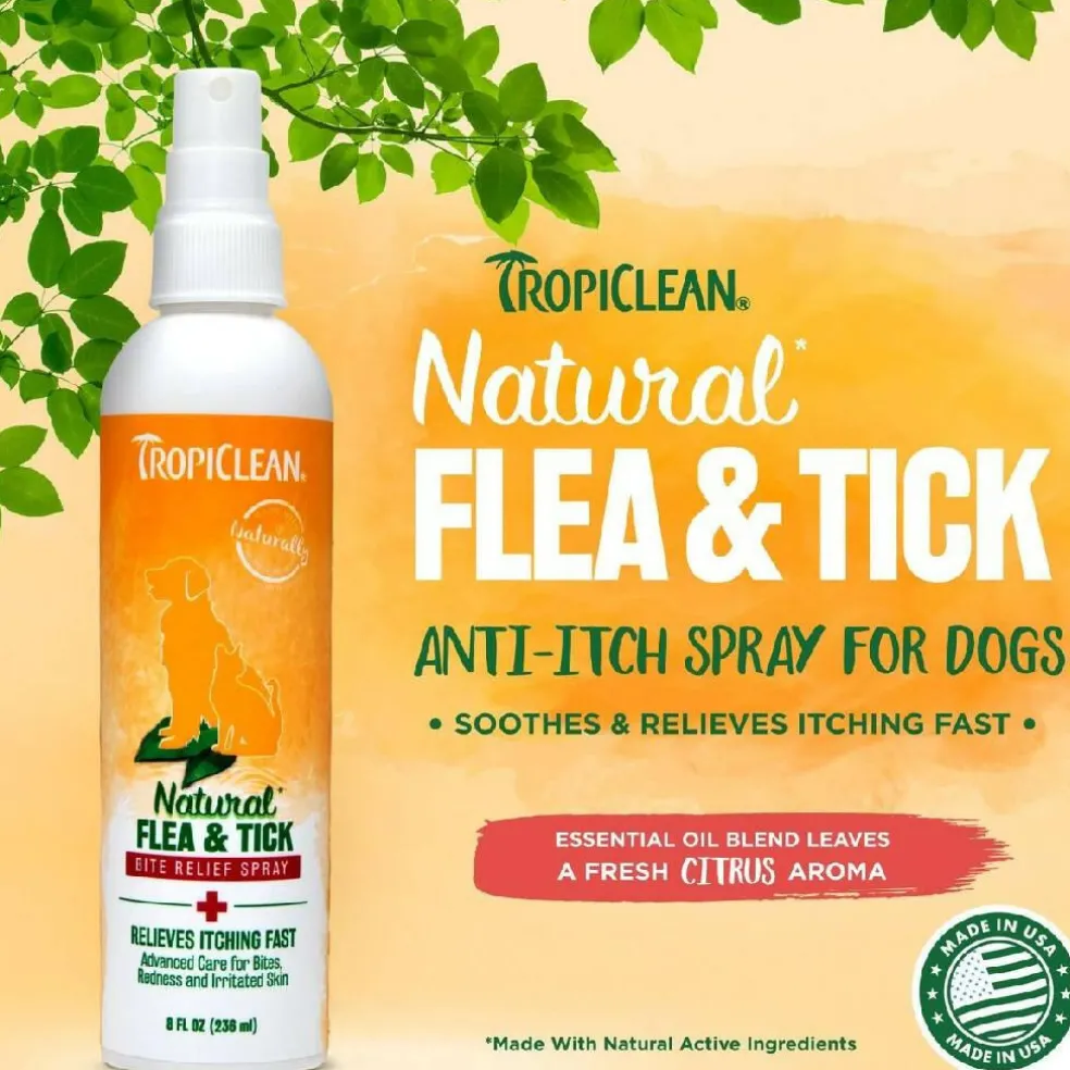 Tropiclean Natural Flea & Tick Bite Relief Spray (8 oz)