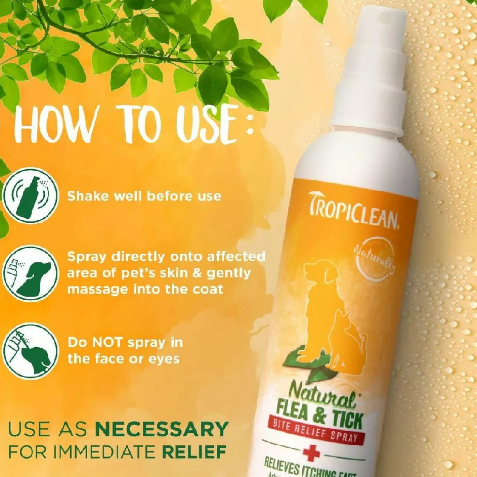 Tropiclean Natural Flea & Tick Bite Relief Spray (8 oz)