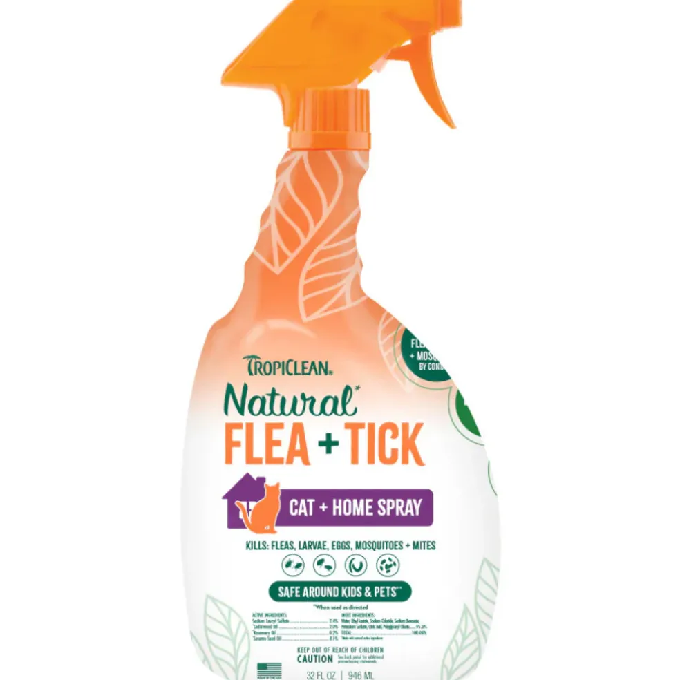TropiClean Natural Flea & Tick Home & Cat Spray (32 oz)