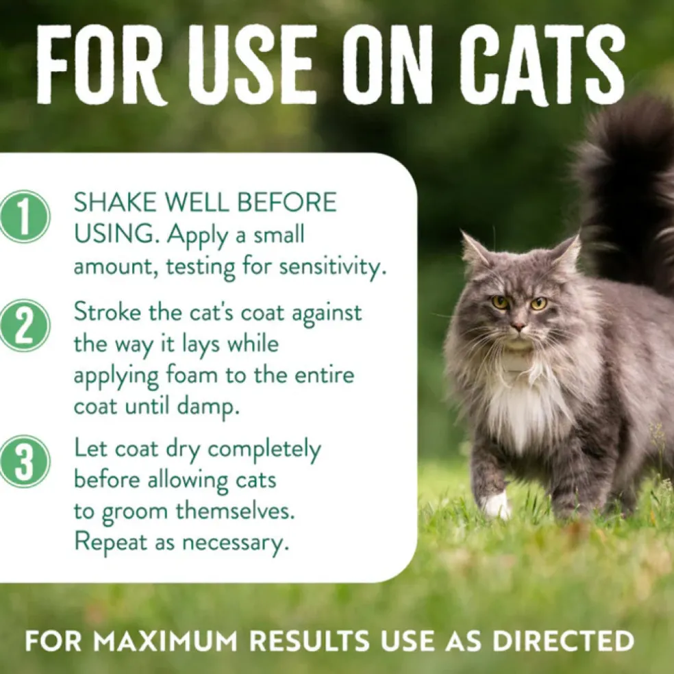 TropiClean Natural Flea & Tick No Rinse Shampoo for Cats (7.4 oz)
