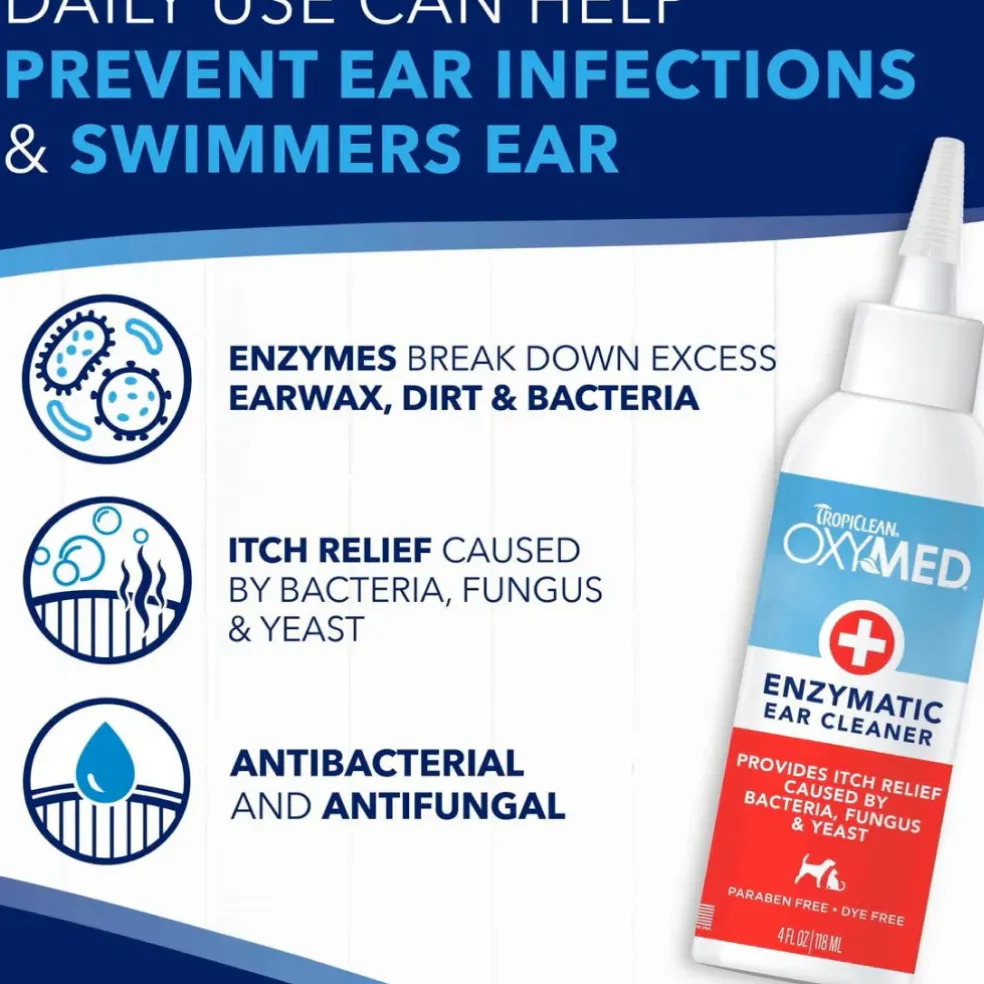 TropiClean OxyMed Enzymatic Ear Cleaner (4 oz)