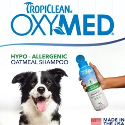 TropiClean OxyMed Hypoallergenic Oatmeal Shampoo for Dogs & Cats