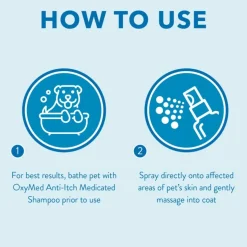 Tropiclean Oxy-Med Medicated Anti Itch Spray For Dogs & Cats (8 oz)