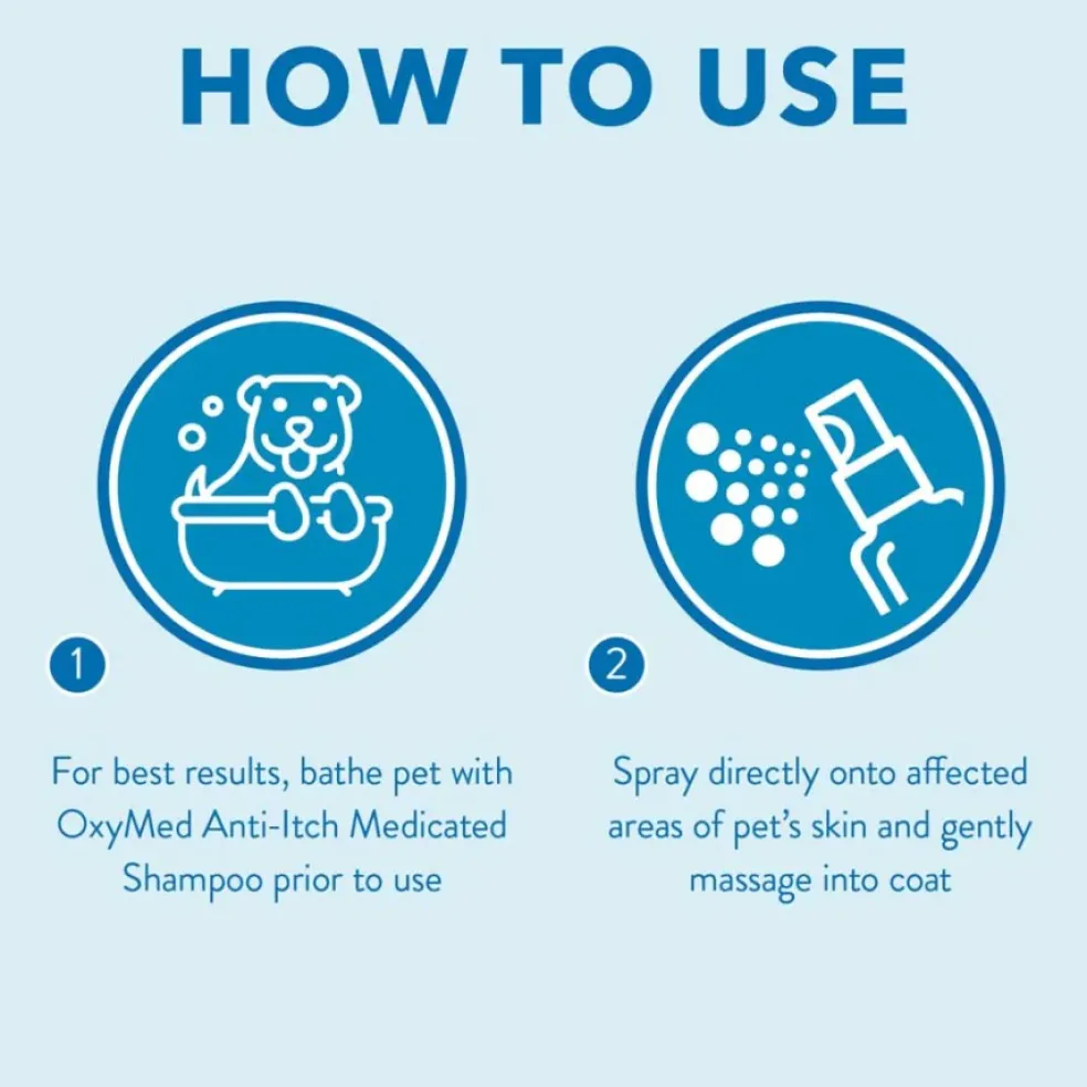 Tropiclean Oxy-Med Medicated Anti Itch Spray For Dogs & Cats (8 oz)