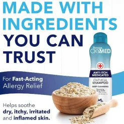 Tropiclean OxyMed Medicated Anti-Itch Oatmeal Deep Cleansing Shampoo (20 oz)