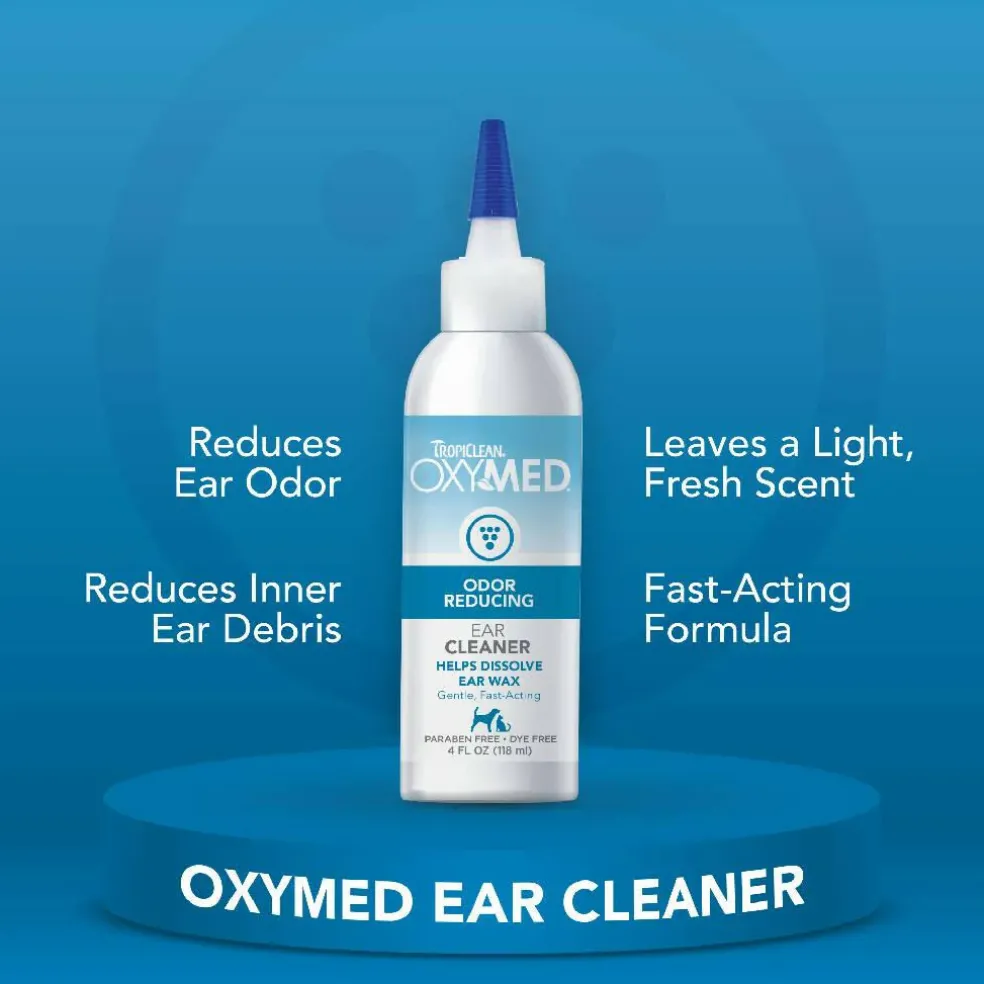 Tropiclean OxyMed Odor Reducing Ear Cleaner for Dogs & Cats