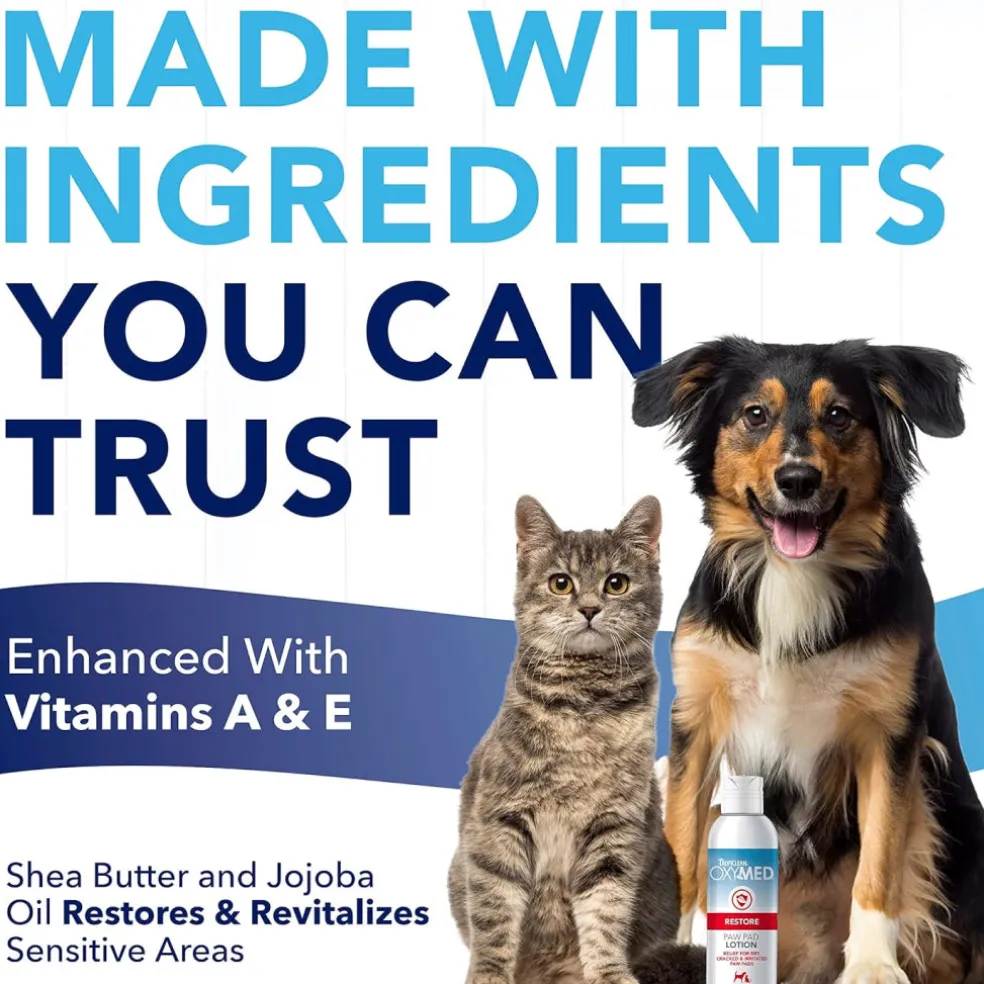 TropiClean OxyMed Restore Paw Pad Lotion for Dogs & Cats (4 oz)