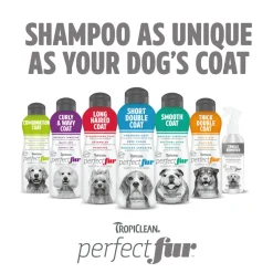 TropiClean PerfectFur Curly & Wavy Coat Shampoo for Dogs (16 oz)