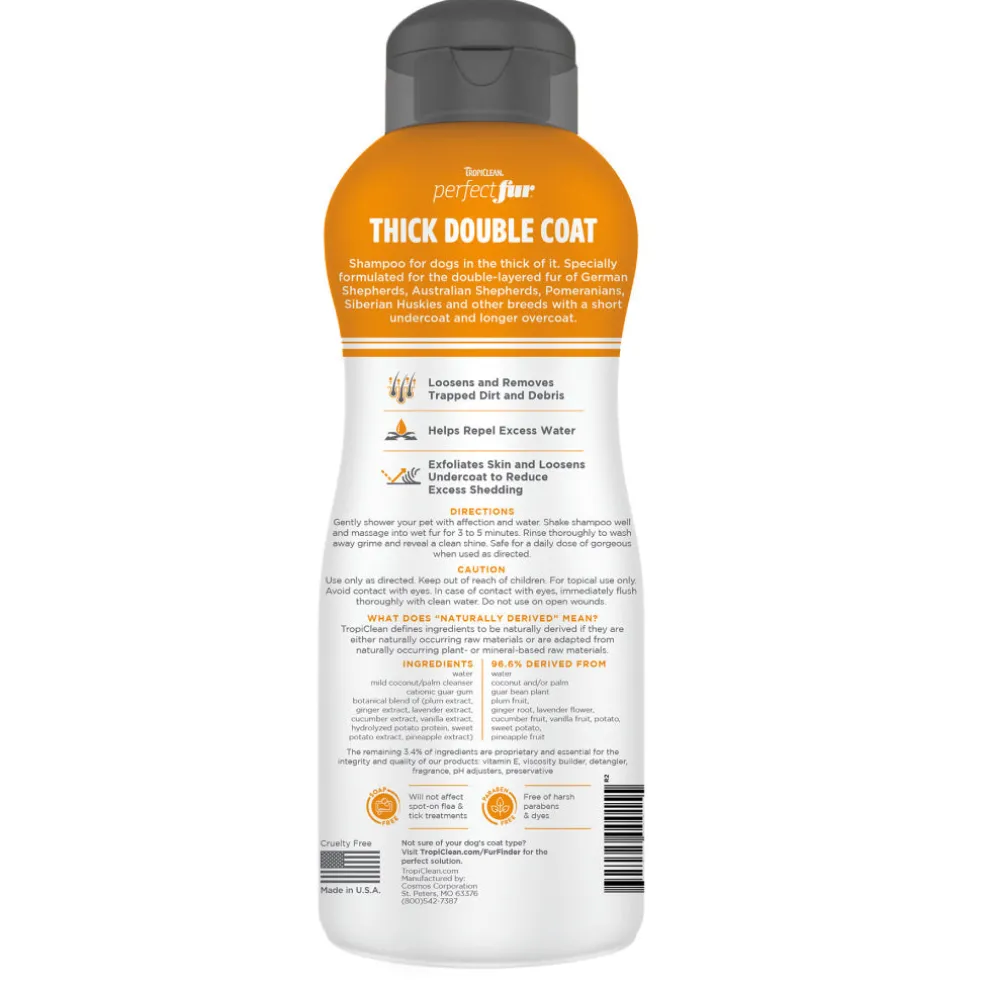TropiClean PerfectFur Thick Double Coat Shampoo for Dogs (16 oz)
