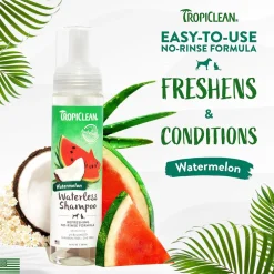 TropiClean Watermelon Waterless Shampoo for Dogs & Cats (7.4 oz)