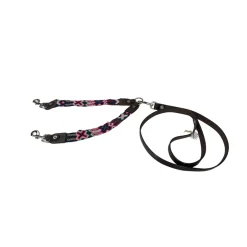 Tulum Handmade Artesanal Leather Double Leash, Multi-Colors, Assorted Colors