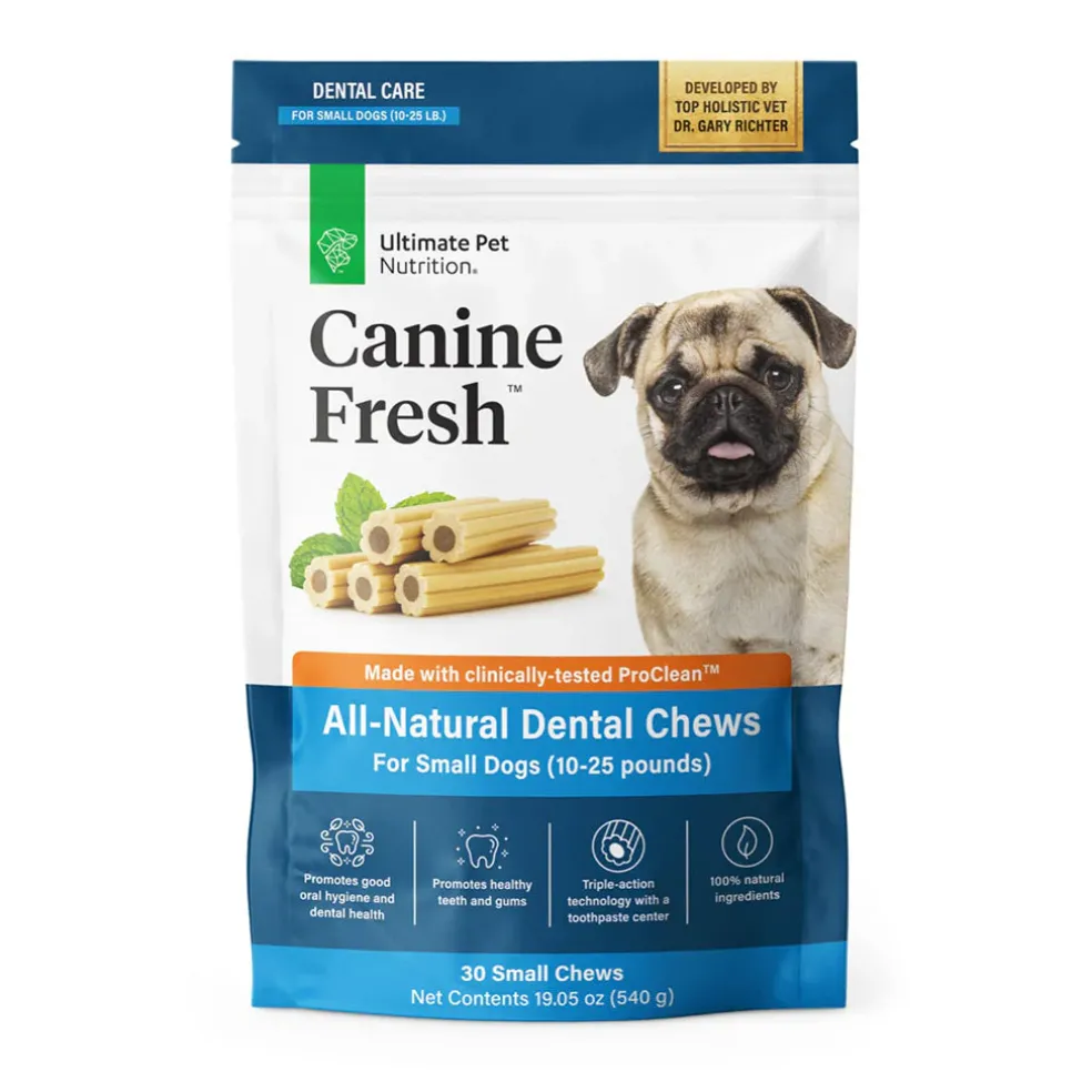 Ultimate Pet Nutrition Canine Fresh All-Natural Dental Chews for Small Dogs 10-25 lbs, 30 count