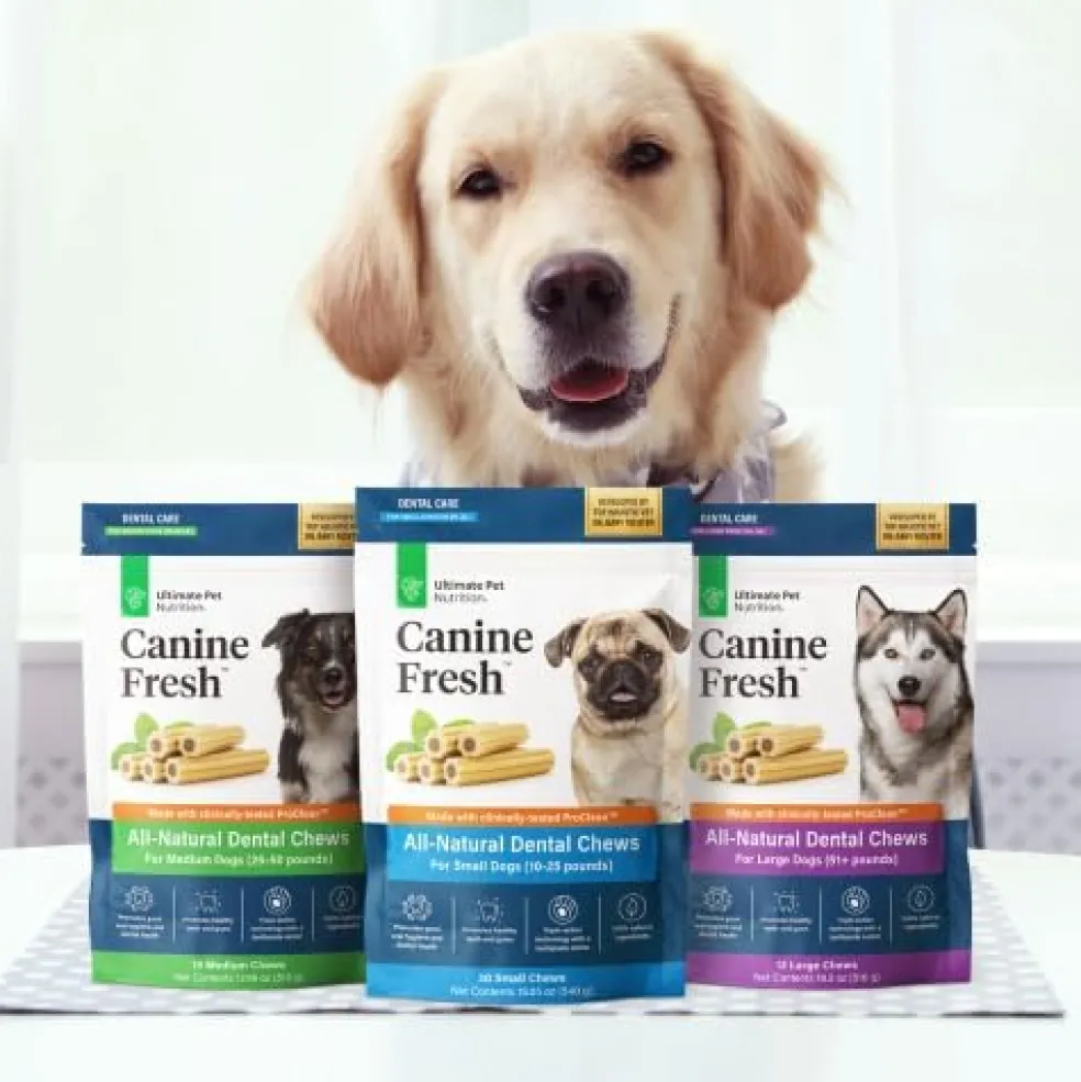 Ultimate Pet Nutrition Canine Fresh All-Natural Dental Chews for Large Dogs 51+ lbs, 12 count
