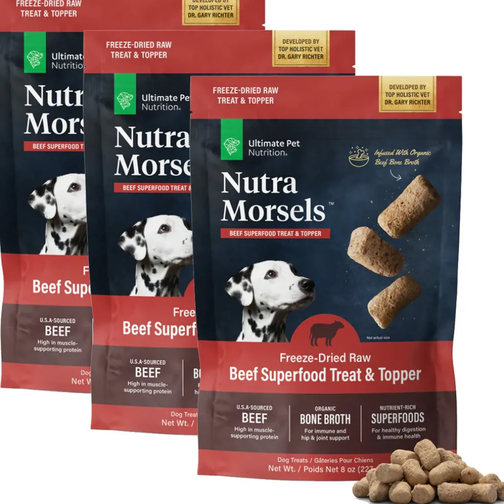 Ultimate Pet Nutrition Nutra Morsels Superfood Treat & Topper Freeze-Dried Raw Dog Treats