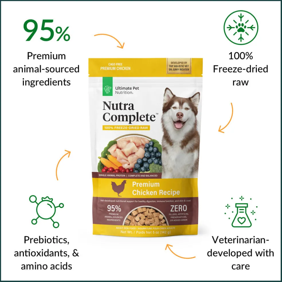 Ultimate Pet Nutrition Nutra Complete Premium Chicken Freeze-Dried Raw Dog Food