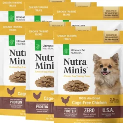 Ultimate Pet Nutrition Nutra Minis Air-Dried Chicken Dog Training Treats, 5-oz