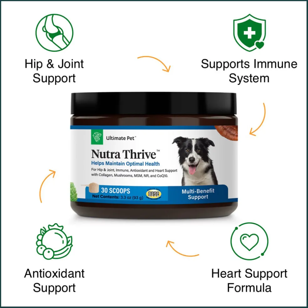 Ultimate Pet Nutrition Nutra Thrive Nutritional Supplements for Dogs, 3.3-oz