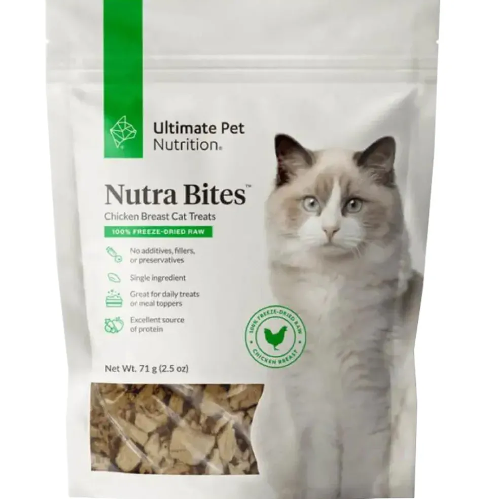 Ultimate Pet Nutrition Nutra Bites Freeze Dried Chicken Breast Cat Treats, 2.5-oz