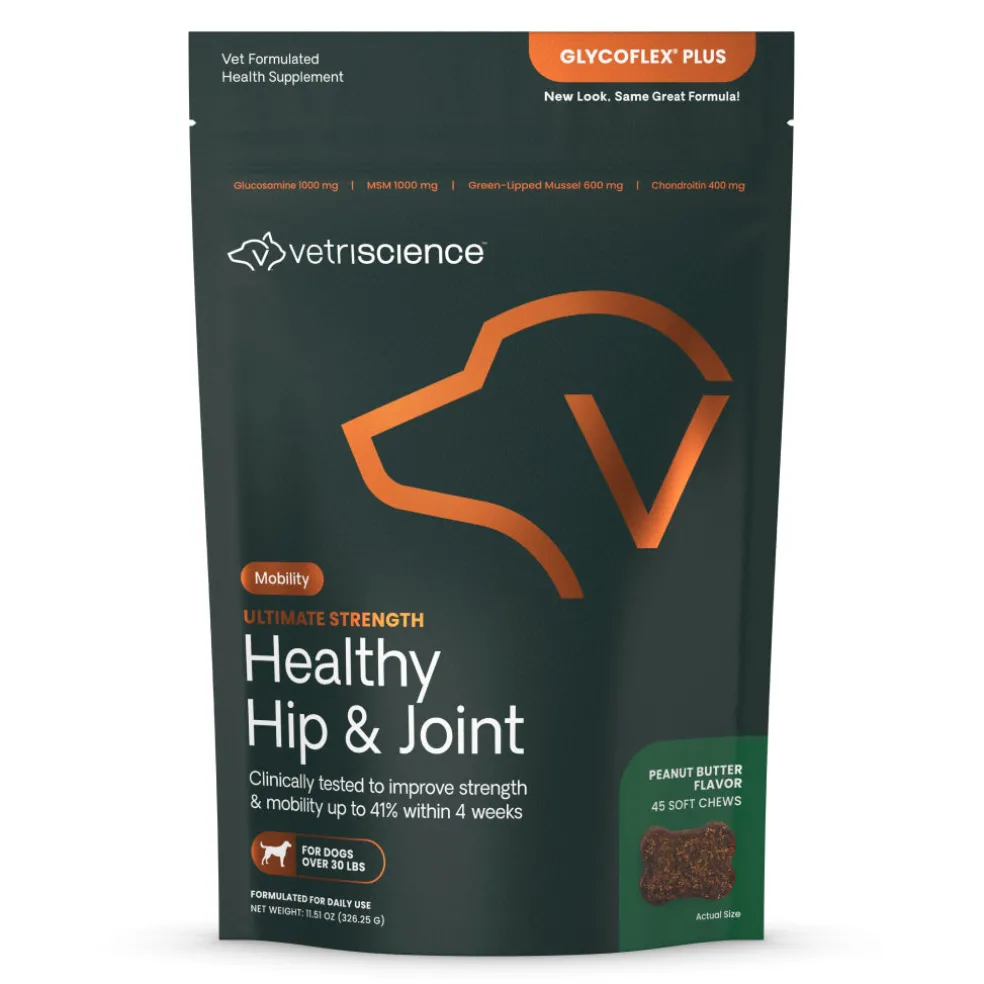 Ultimate Strength Healthy Hip & Joint Chews for Dogs Peanut Butter Flavor