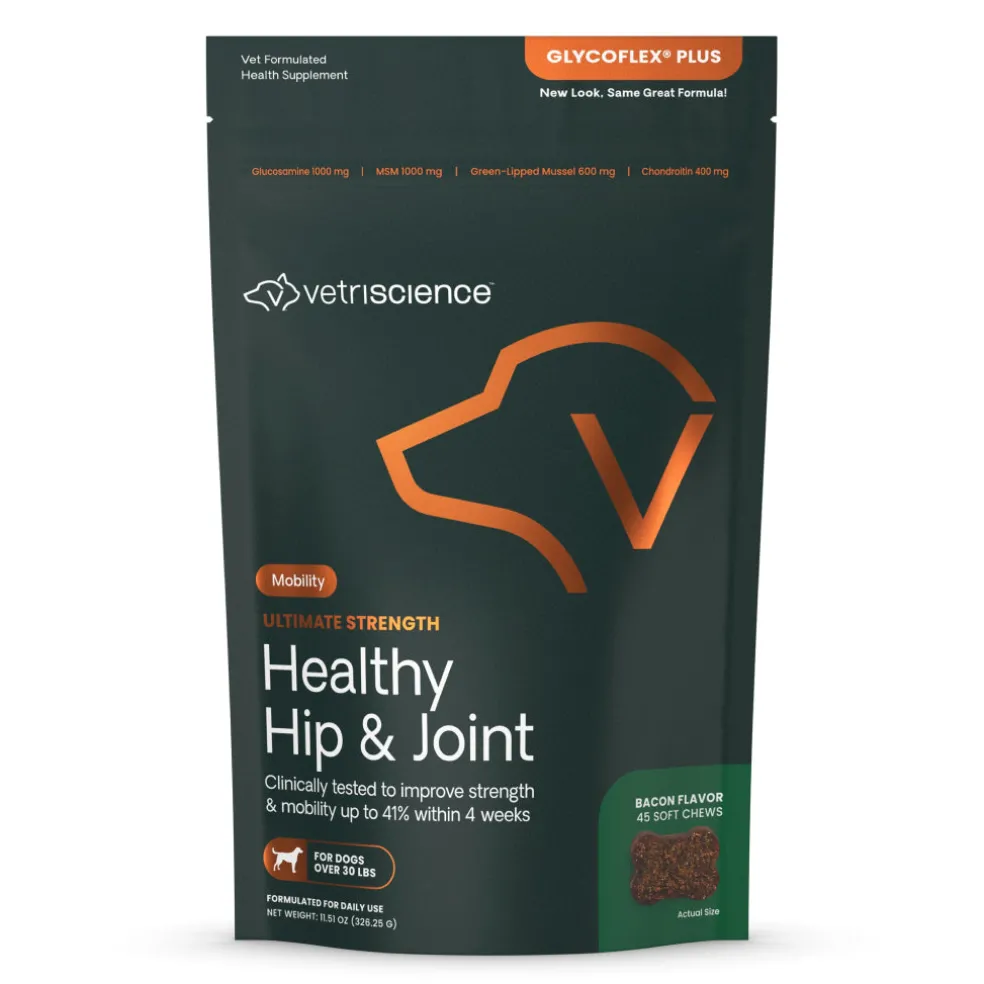 Ultimate Strength Healthy Hip & Joint Chews for Dogs Bacon Flavor