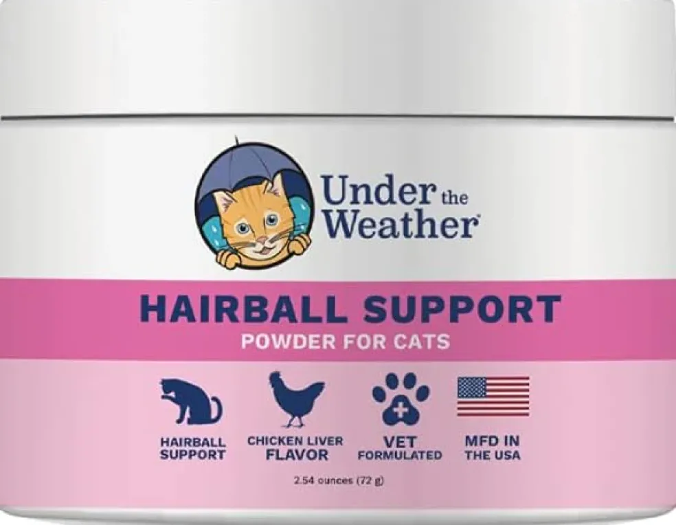 Under the Weather Hairball Support Powder for Cats, 2.54-oz
