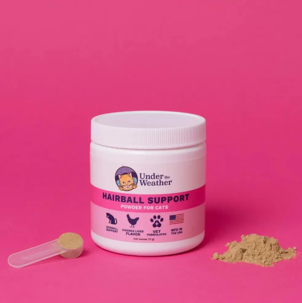 Under the Weather Hairball Support Powder for Cats, 2.54-oz
