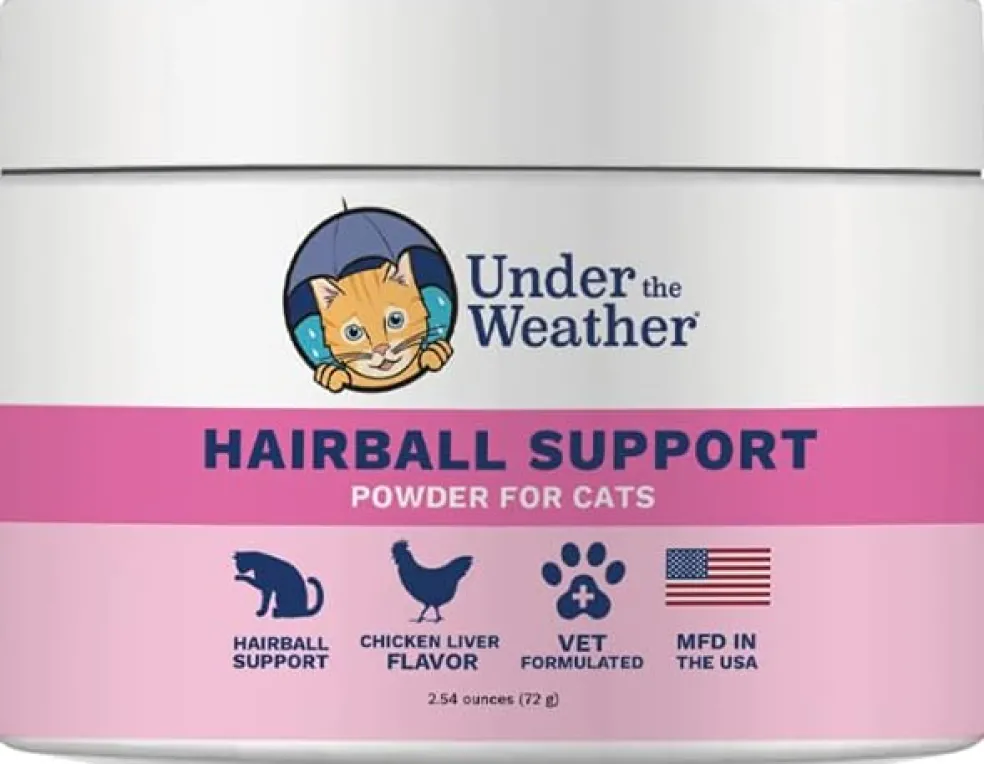 Under the Weather Hairball Support Powder for Cats, 2.54-oz