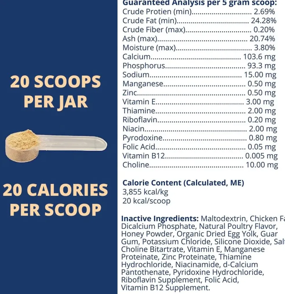 Under the Weather Ready Cal High Calorie Topper Savory Chicken Powder for Cats, 5.29-oz